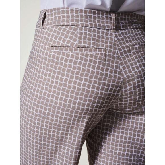 Spanx L Sunshine Bermuda Shorts Fawn White Bespoke‎ Check Pull On Dri Wick - Picture 4 of 11